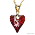 Crystal Red Magma Wild Heart Pendant Made with Swarovski Elements
